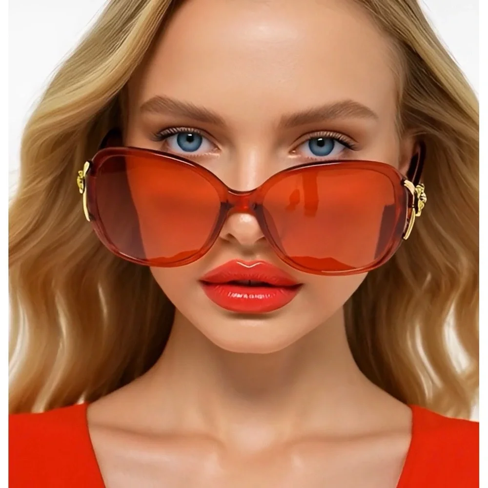 Oversized Shield Sunglasses Women Style Street Wear Party Beach UV400 UV400 Girl